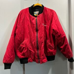 Vintage Ozark Mountain Price Cutter Bomber Jacket Red USA Made L